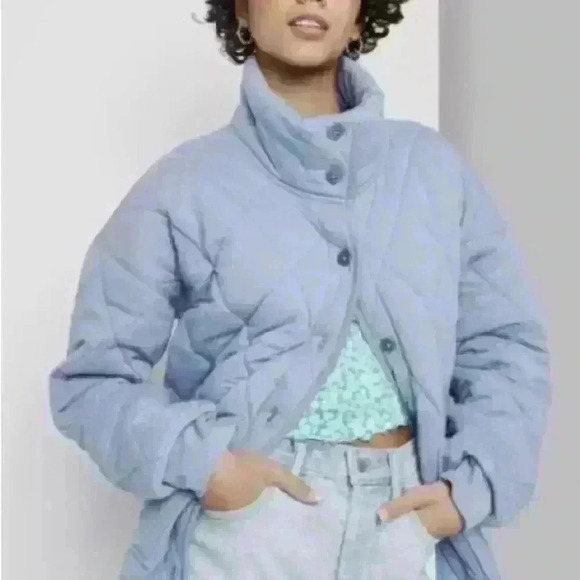 Wild Fable Women's Button Front
Quilted Jacket.Size XXL. Blue - Picture 2 of 10